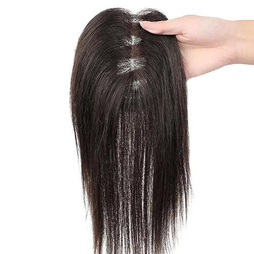 Best Breathable Real Hair Topper for Women Crown Topper No Bangs