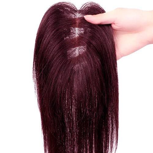 Best Breathable Real Hair Topper for Women Crown Topper No Bangs