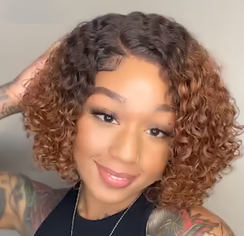 Brazilian Curly Charming Front Wig Frontal Wig