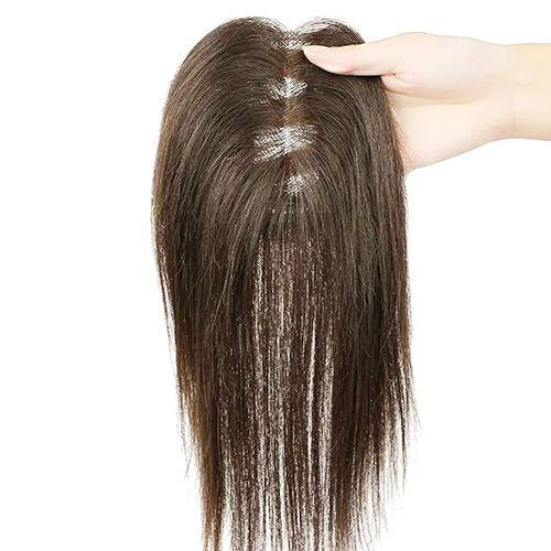 Best Breathable Real Hair Topper for Women Crown Topper No Bangs