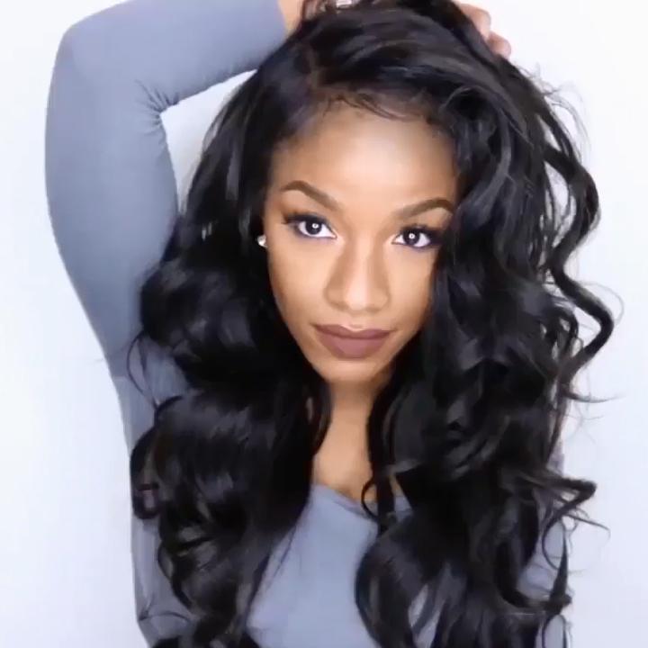 Natural black big wavy curly wig