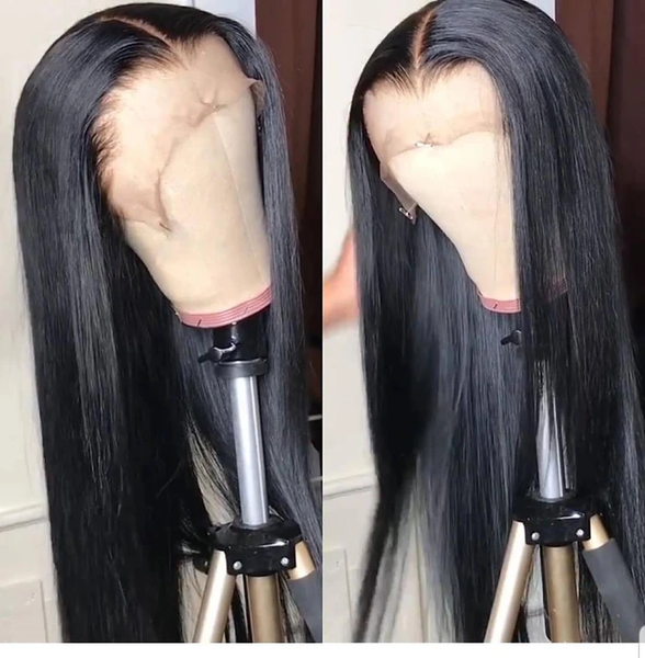 Sexy Charming Elegant Centre Parting Glueless Long Black Straight Wig